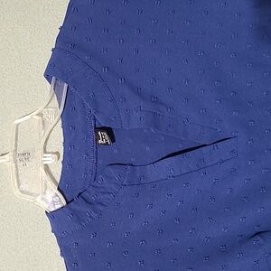 GREATHE Women's Blue Long Sleeve Blouse - Size Large